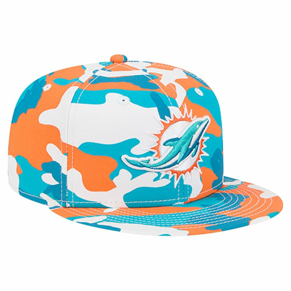 Miami Dolphins New Era 59FIFTY Fitted Hat - Orange/Aqua discount