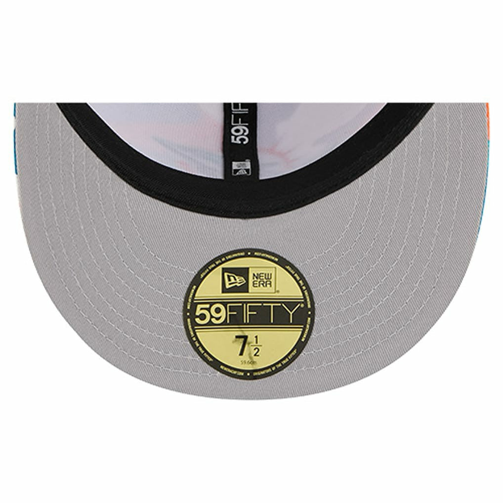 Miami Dolphins New Era 59FIFTY Fitted Hat - Orange/Aqua discount