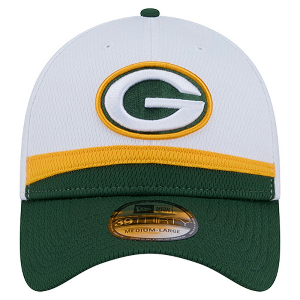 Green Bay Packers New Era Dashmark Rays 39THIRTY Flex Hat - White/Green cheap