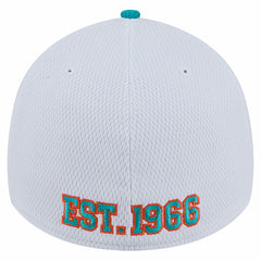 Miami Dolphins New Era Dashmark Rays 39THIRTY Flex Hat - White/Aqua for sale