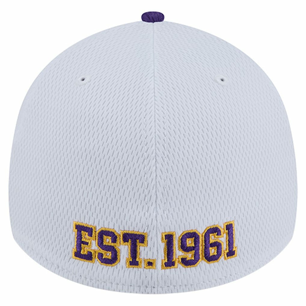 Minnesota Vikings New Era Dashmark Rays 39THIRTY Flex Hat - White/Purple cheap