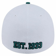 Philadelphia Eagles New Era Dashmark Rays 39THIRTY Flex Hat - White/Midnight Green discount