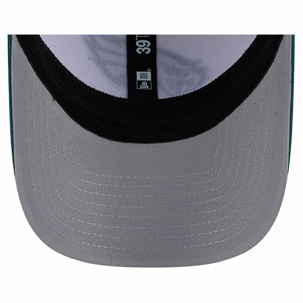 Philadelphia Eagles New Era Dashmark Rays 39THIRTY Flex Hat - White/Midnight Green discount