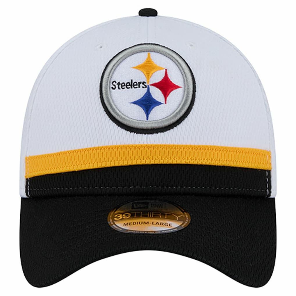 Pittsburgh Steelers New Era Dashmark Rays 39THIRTY Flex Hat - White/Black online