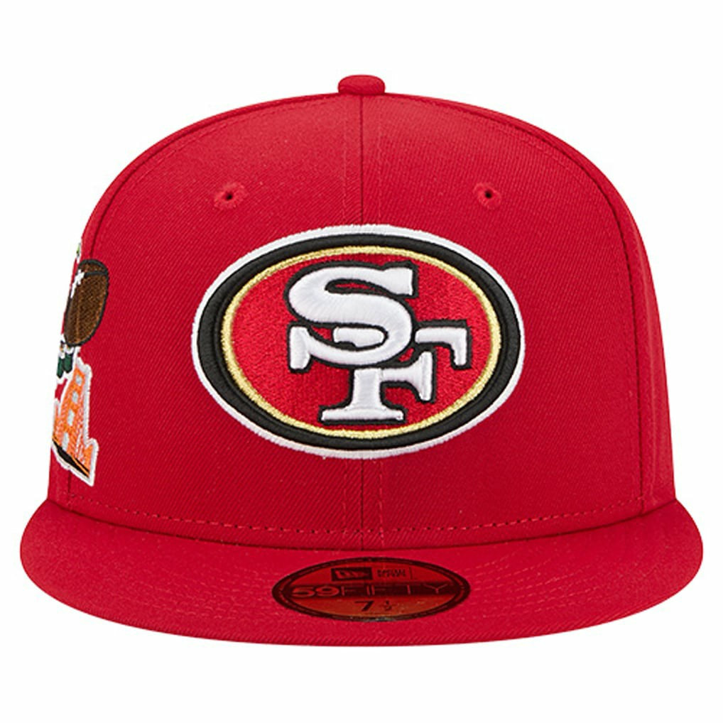 San Francisco 49ers New Era Group Chat 59FIFTY Fitted Hat - Scarlet cheap