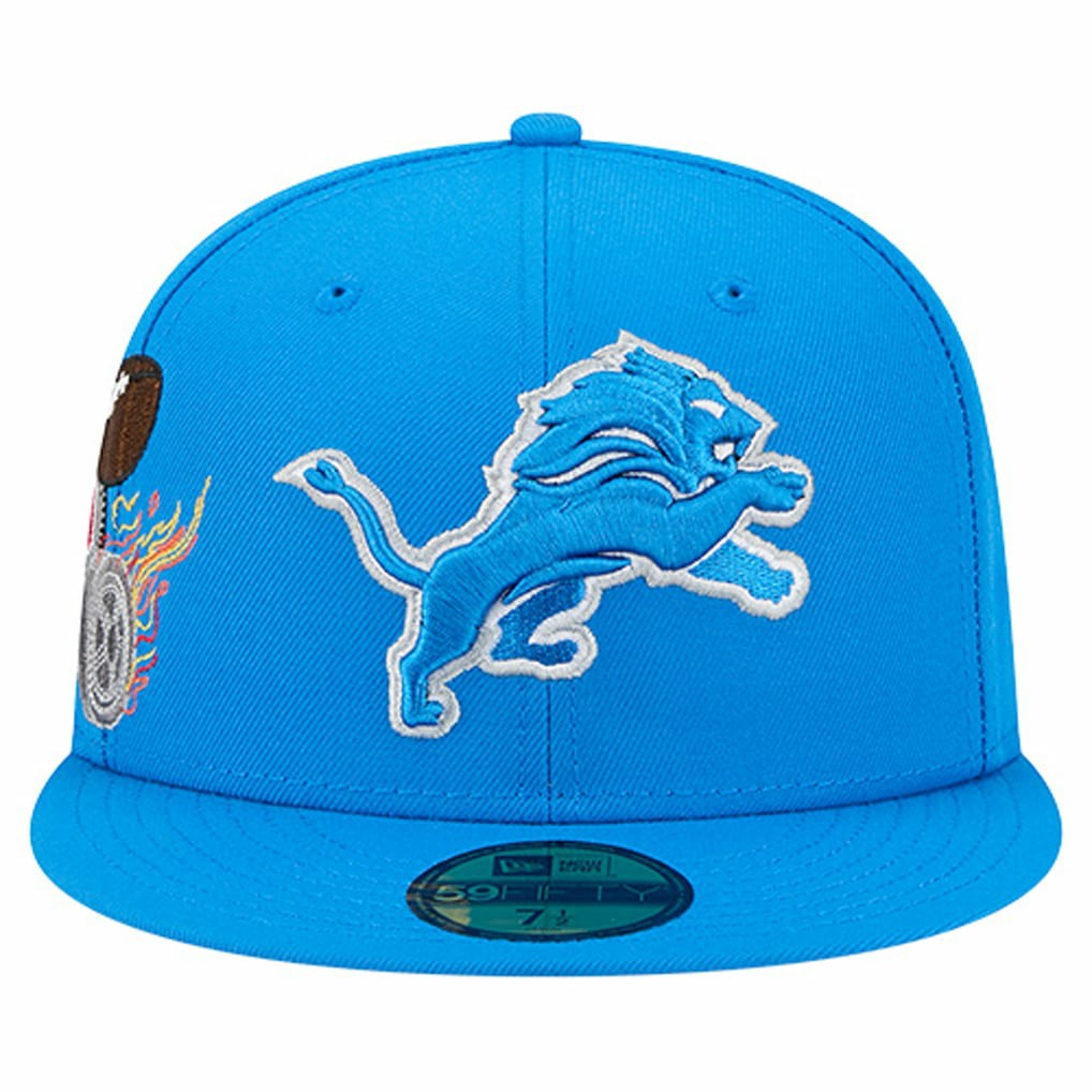 Detroit Lions New Era Group Chat 59FIFTY Fitted Hat - Blue discount