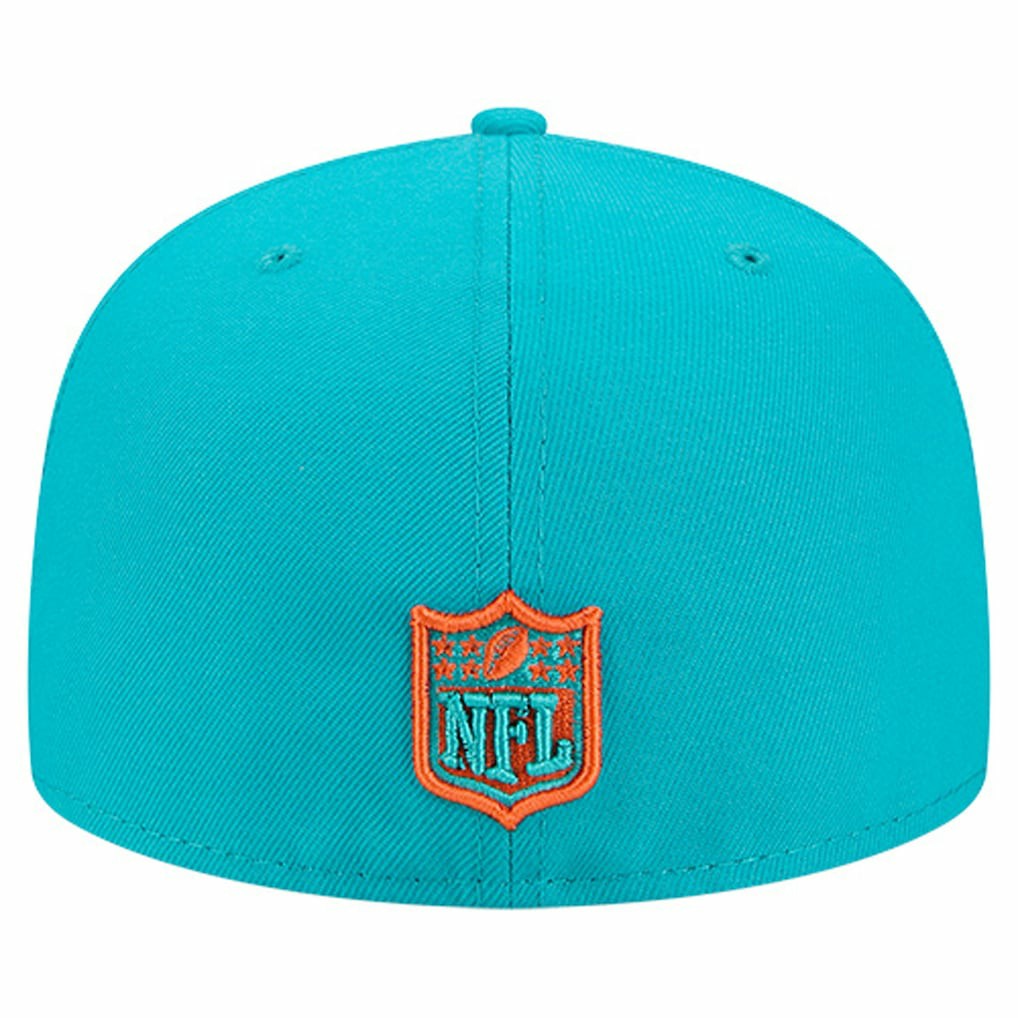 Miami Dolphins New Era Group Chat 59FIFTY Fitted Hat - Aqua sale