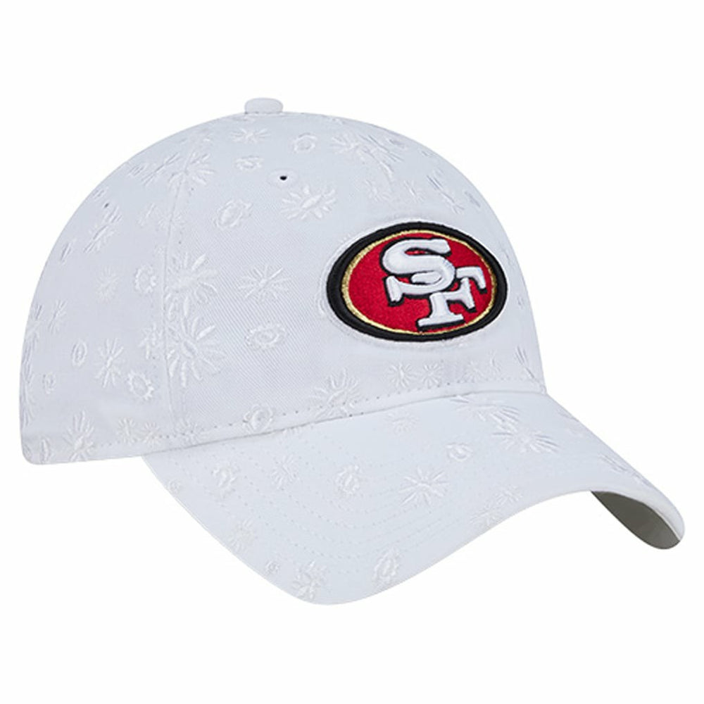 San Francisco 49ers New Era Women's Floral 9TWENTY Adjustable Hat - White cheap