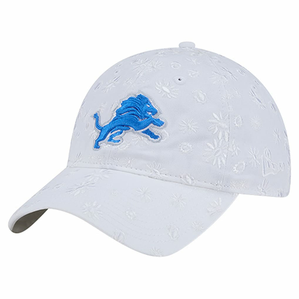 Detroit Lions New Era Women's Floral 9TWENTY Adjustable Hat - White cheap