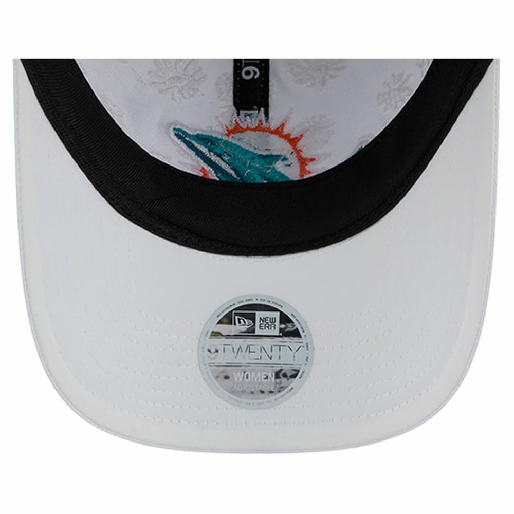 Miami Dolphins New Era Women's Floral 9TWENTY Adjustable Hat - White discount