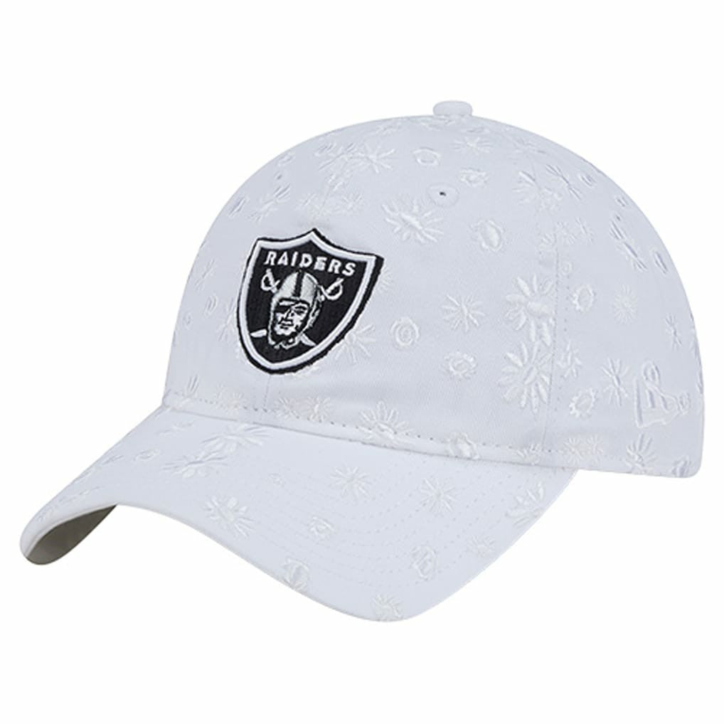 Las Vegas Raiders New Era Women's Floral 9TWENTY Adjustable Hat - White discount