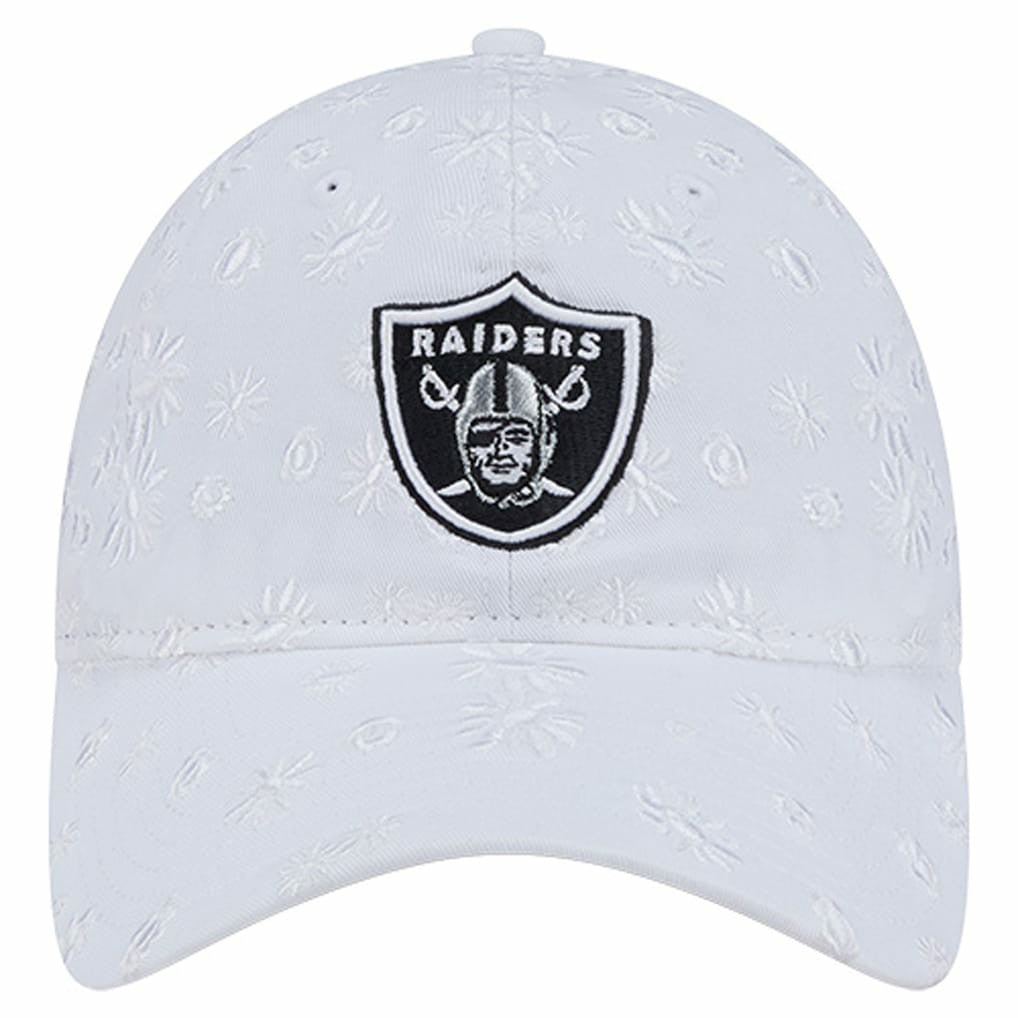 Las Vegas Raiders New Era Women's Floral 9TWENTY Adjustable Hat - White discount