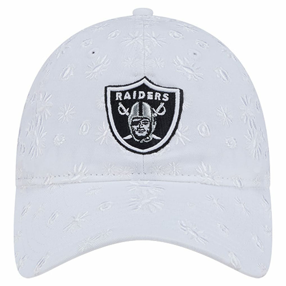Las Vegas Raiders New Era Women's Floral 9TWENTY Adjustable Hat - White discount