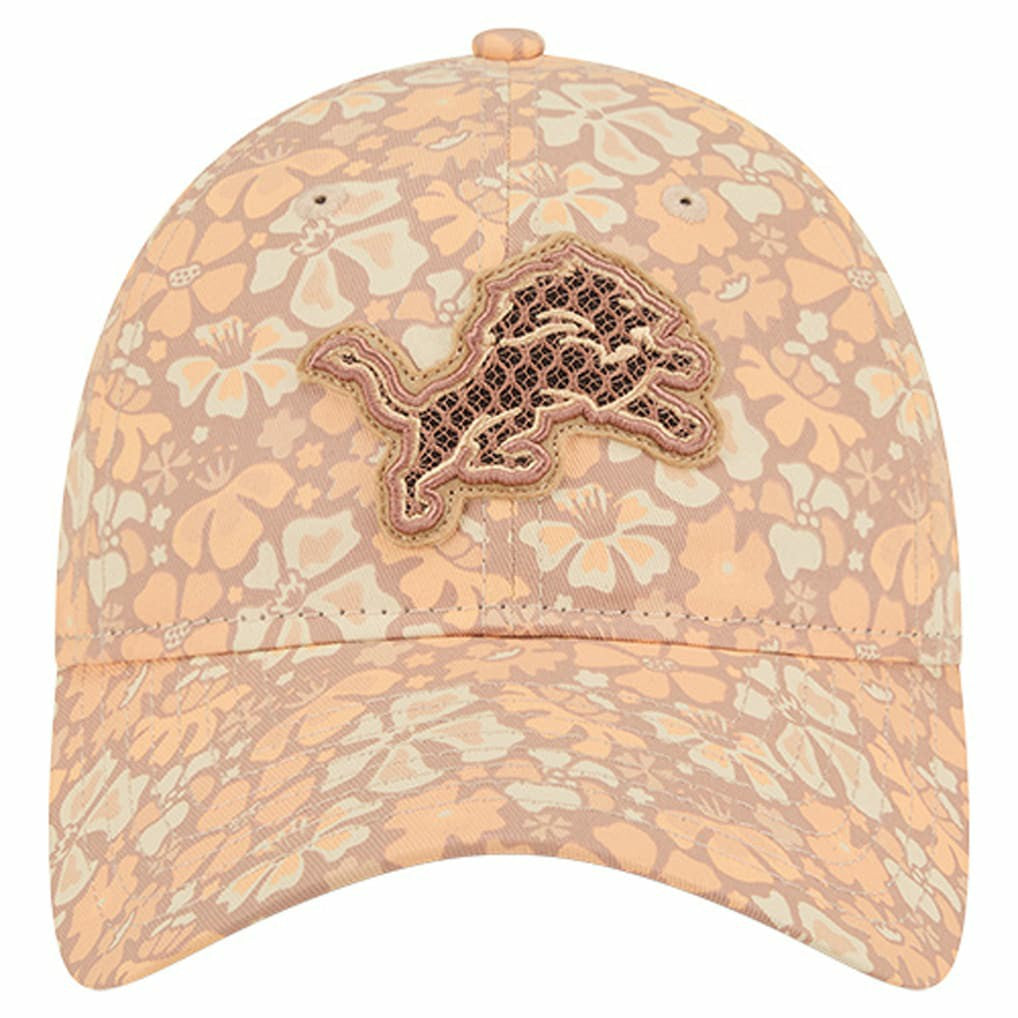 Detroit Lions New Era Women's Floral 9TWENTY Adjustable Hat - Tan cheap