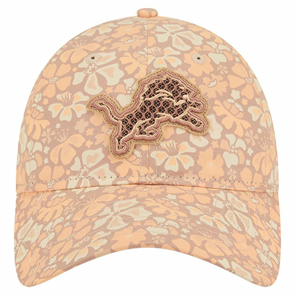 Detroit Lions New Era Women's Floral 9TWENTY Adjustable Hat - Tan cheap