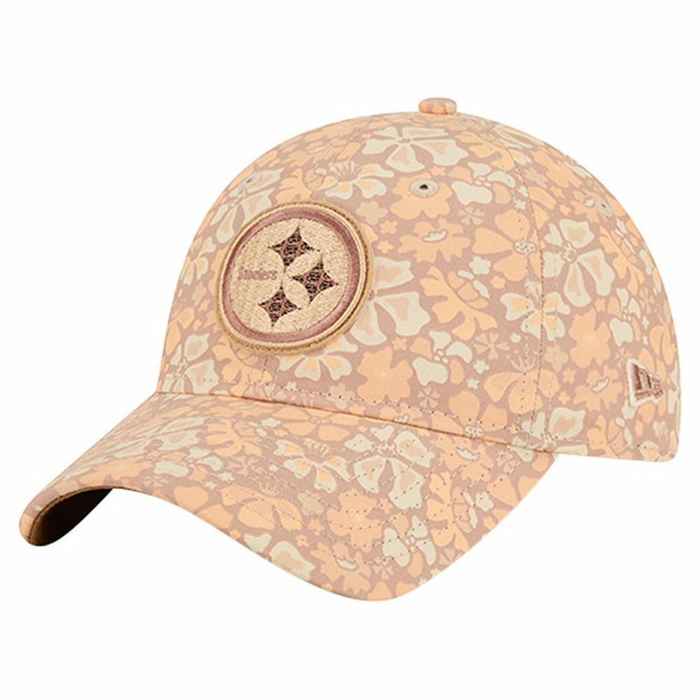 Pittsburgh Steelers New Era Women's Floral 9TWENTY Adjustable Hat - Tan outlet