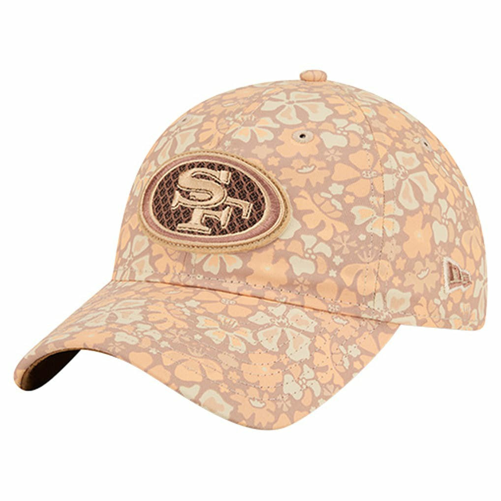 San Francisco 49ers New Era Women's Floral 9TWENTY Adjustable Hat - Tan sale