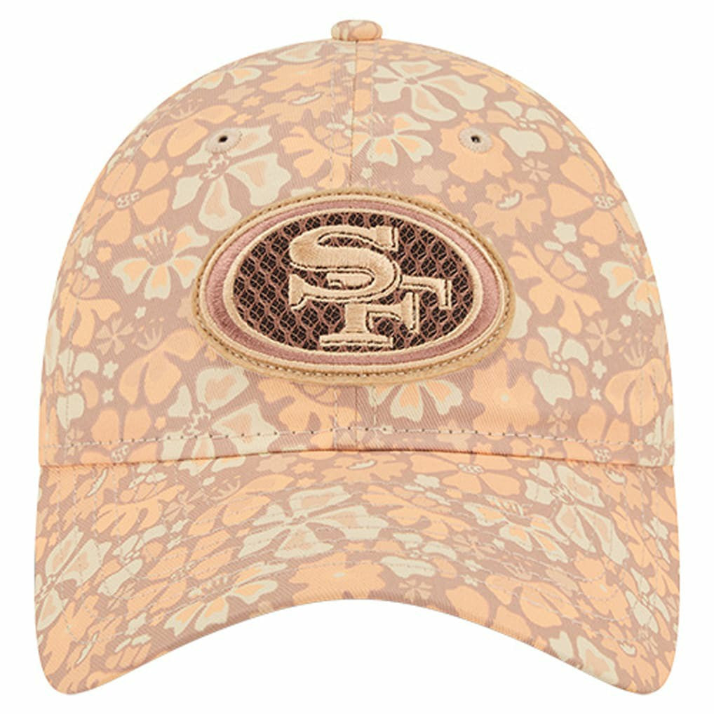San Francisco 49ers New Era Women's Floral 9TWENTY Adjustable Hat - Tan sale
