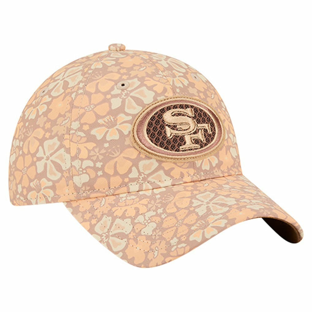 San Francisco 49ers New Era Women's Floral 9TWENTY Adjustable Hat - Tan sale