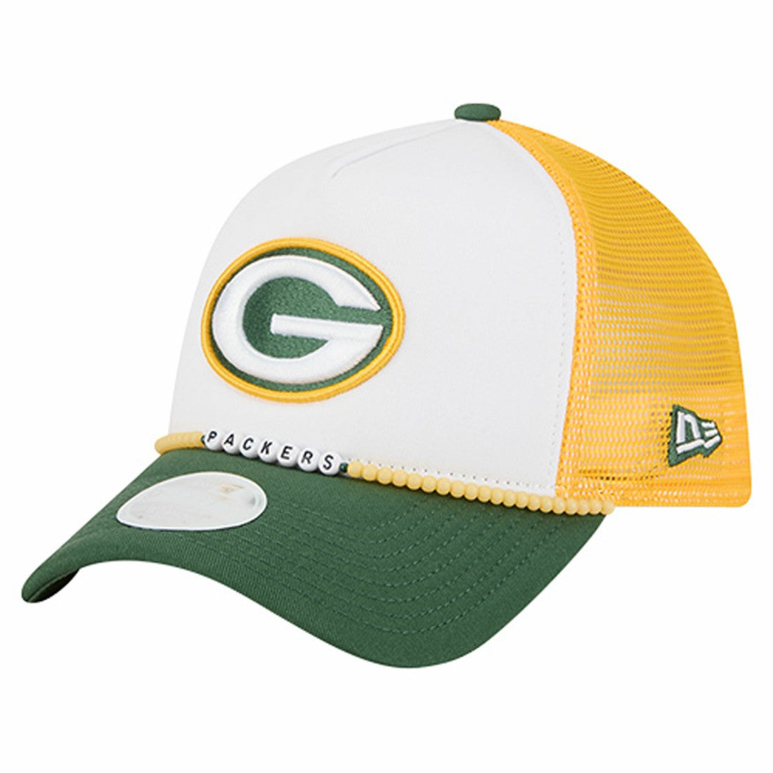 Green Bay Packers New Era Women's Friendship Bracelet 9FORTY Adjustable Hat - White/Green outlet