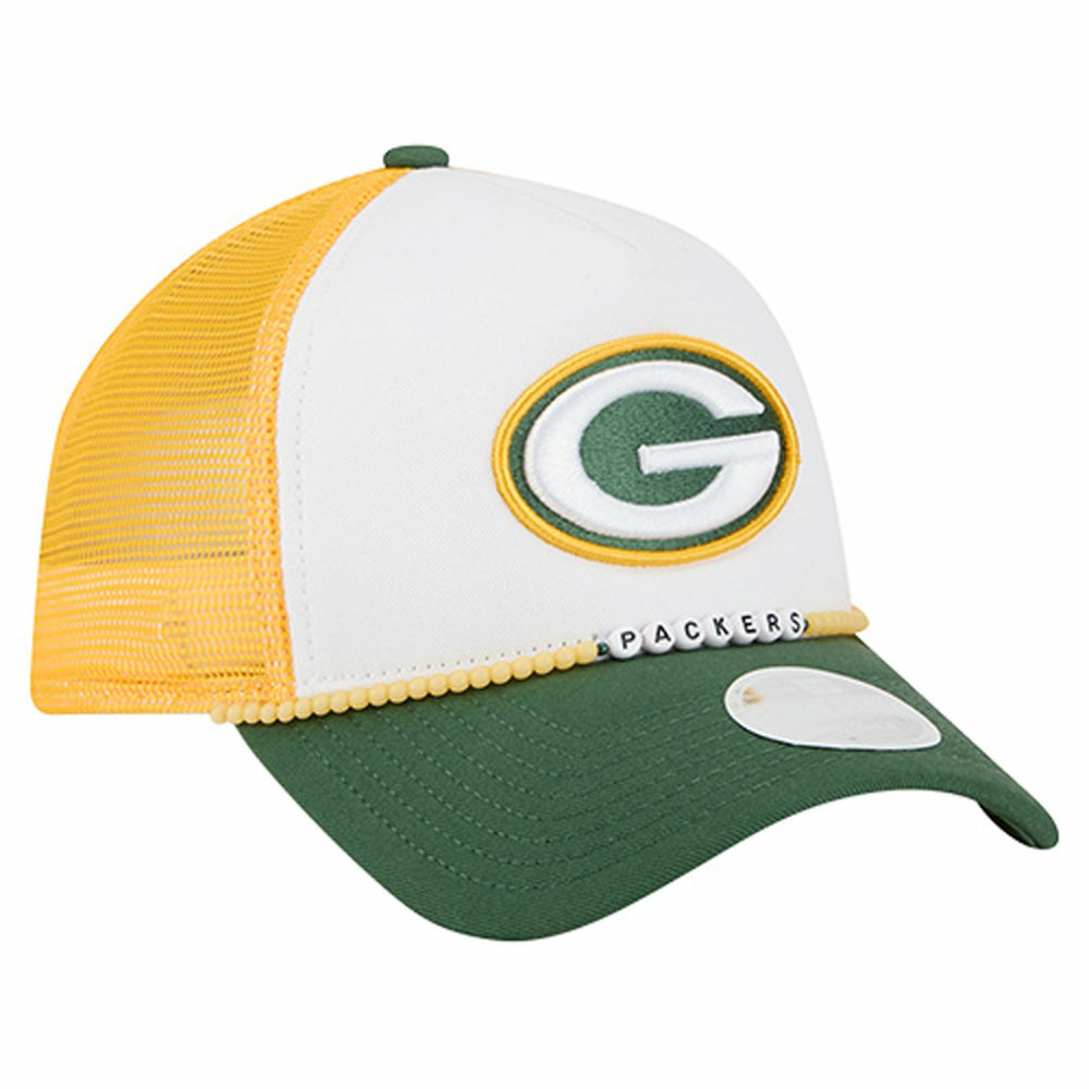 Green Bay Packers New Era Women's Friendship Bracelet 9FORTY Adjustable Hat - White/Green outlet