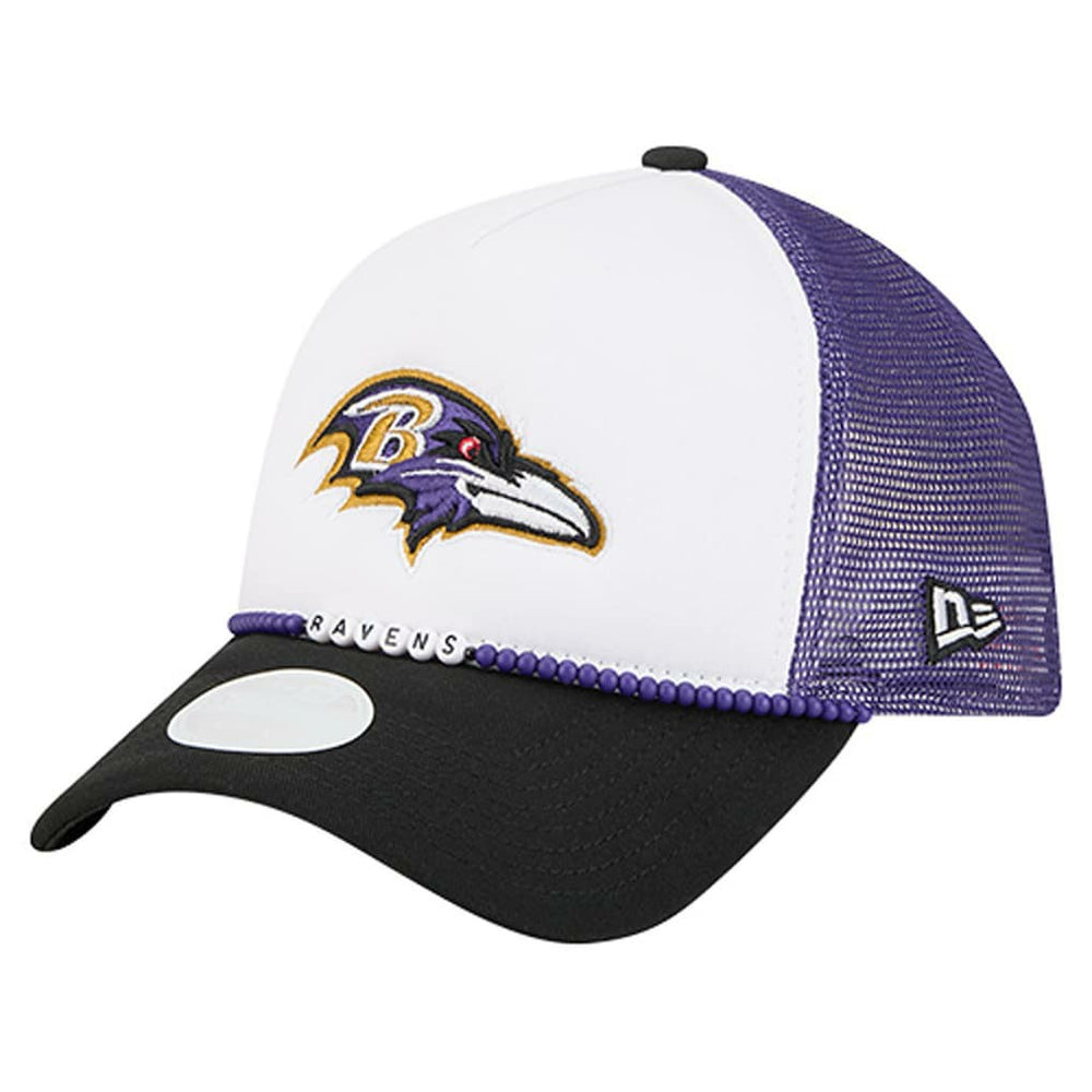 Baltimore Ravens New Era Women's Friendship Bracelet 9FORTY Adjustable Hat - White/Black cheap