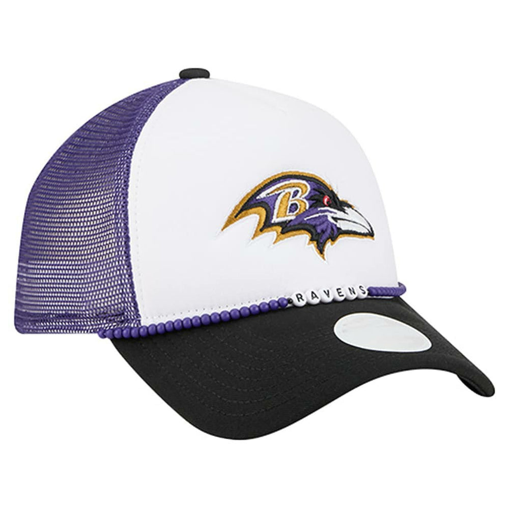Baltimore Ravens New Era Women's Friendship Bracelet 9FORTY Adjustable Hat - White/Black cheap