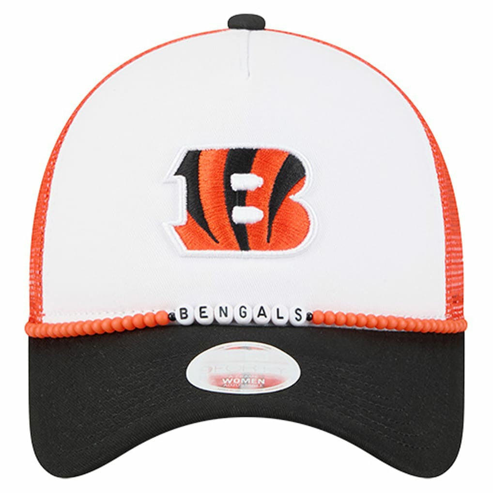 Cincinnati Bengals New Era Women's Friendship Bracelet 9FORTY Adjustable Hat - White/Black cheap