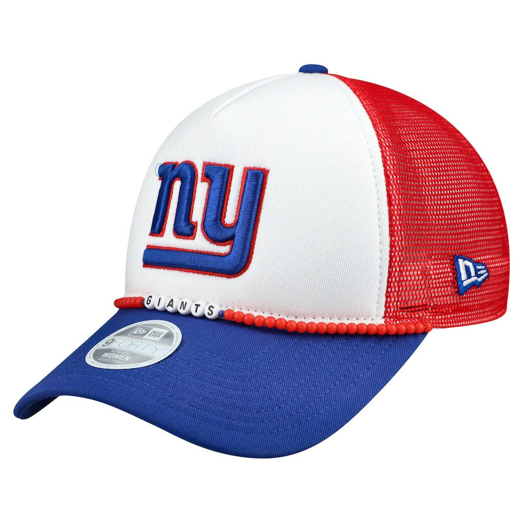 New York Giants New Era Women's Friendship Bracelet 9FORTY Adjustable Hat - White/Royal for sale