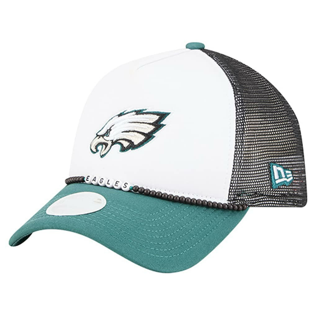 Philadelphia Eagles New Era Women's Friendship Bracelet 9FORTY Adjustable Hat - White/Midnight Green outlet