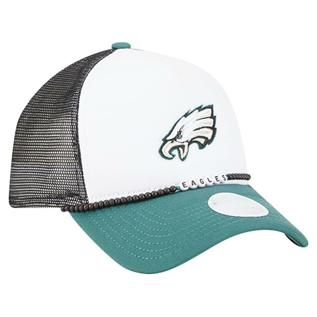 Philadelphia Eagles New Era Women's Friendship Bracelet 9FORTY Adjustable Hat - White/Midnight Green outlet