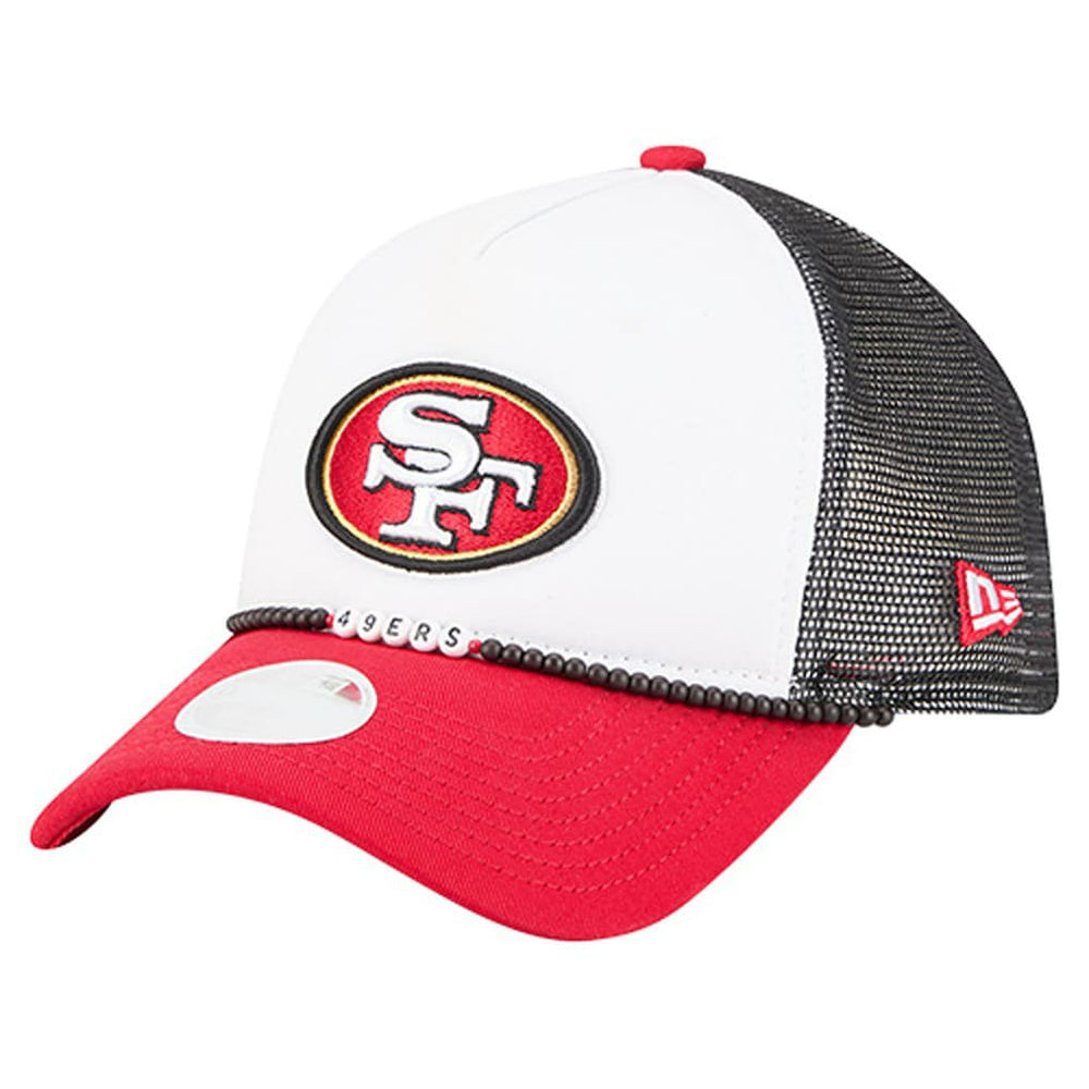 San Francisco 49ers New Era Women's Friendship Bracelet 9FORTY Adjustable Hat - White/Scarlet on sale