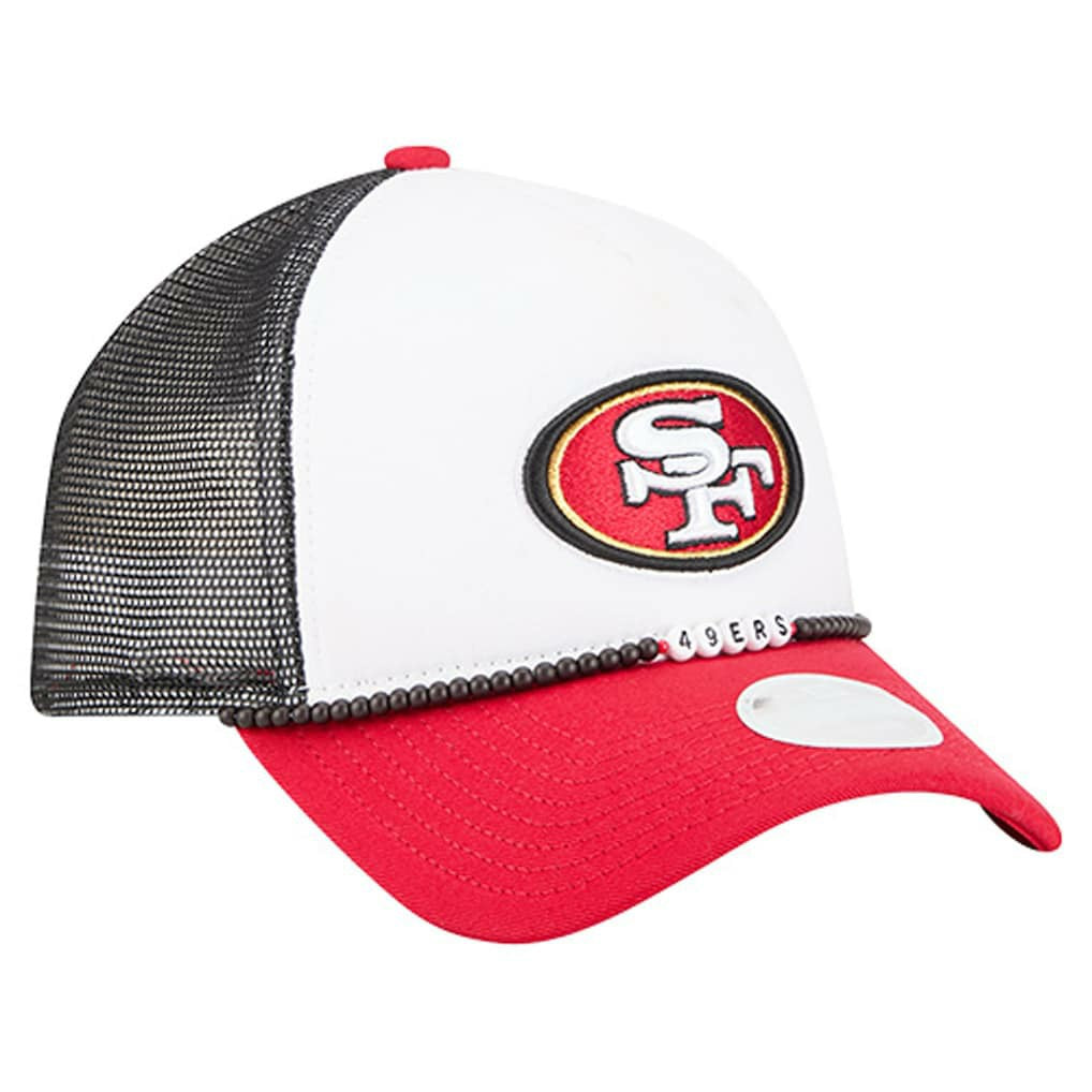 San Francisco 49ers New Era Women's Friendship Bracelet 9FORTY Adjustable Hat - White/Scarlet on sale