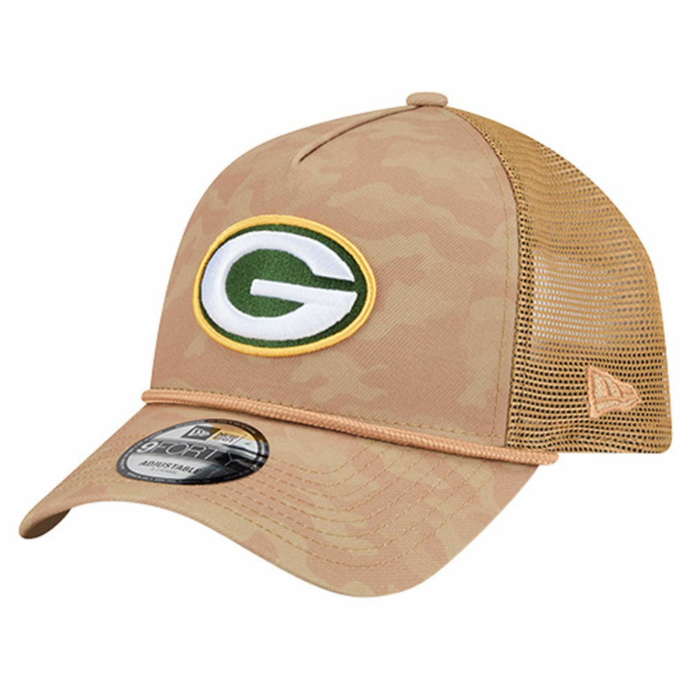 Green Bay Packers New Era Wheat Camo 9FORTY Adjustable Hat - Tan sale