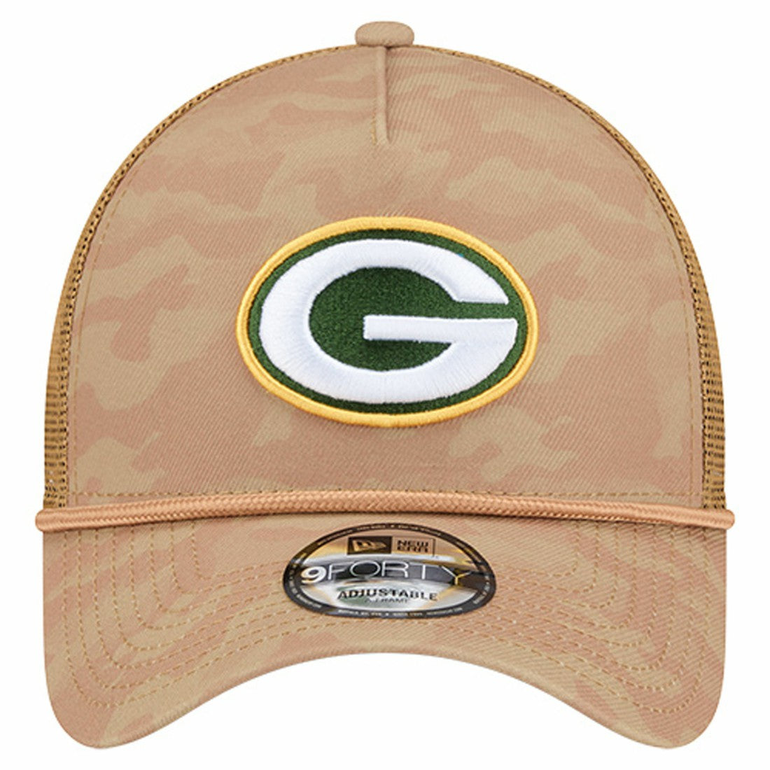 Green Bay Packers New Era Wheat Camo 9FORTY Adjustable Hat - Tan sale