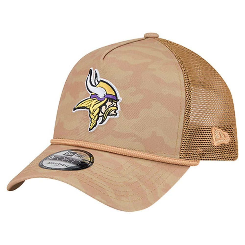 Minnesota Vikings New Era Wheat Camo 9FORTY Adjustable Hat - Tan discount