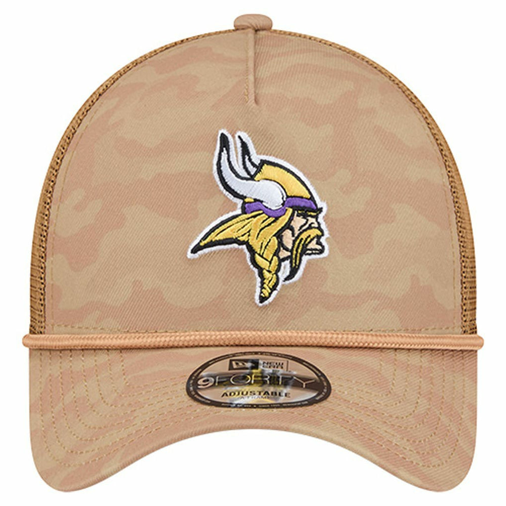 Minnesota Vikings New Era Wheat Camo 9FORTY Adjustable Hat - Tan discount
