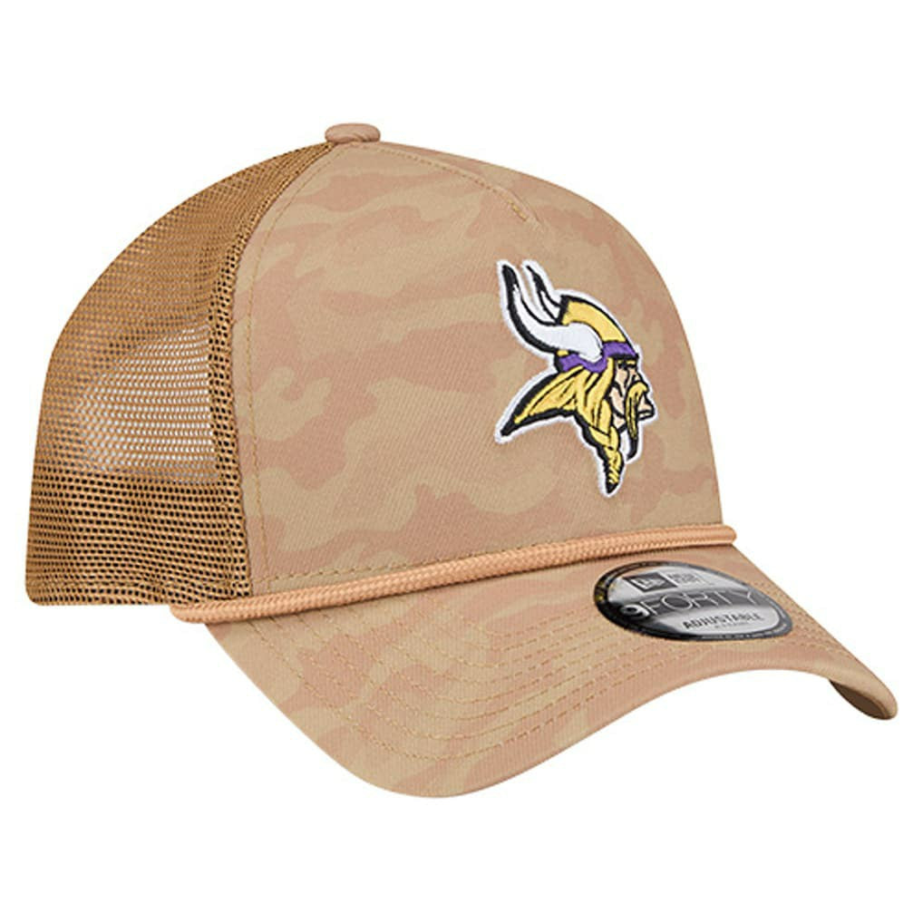 Minnesota Vikings New Era Wheat Camo 9FORTY Adjustable Hat - Tan discount