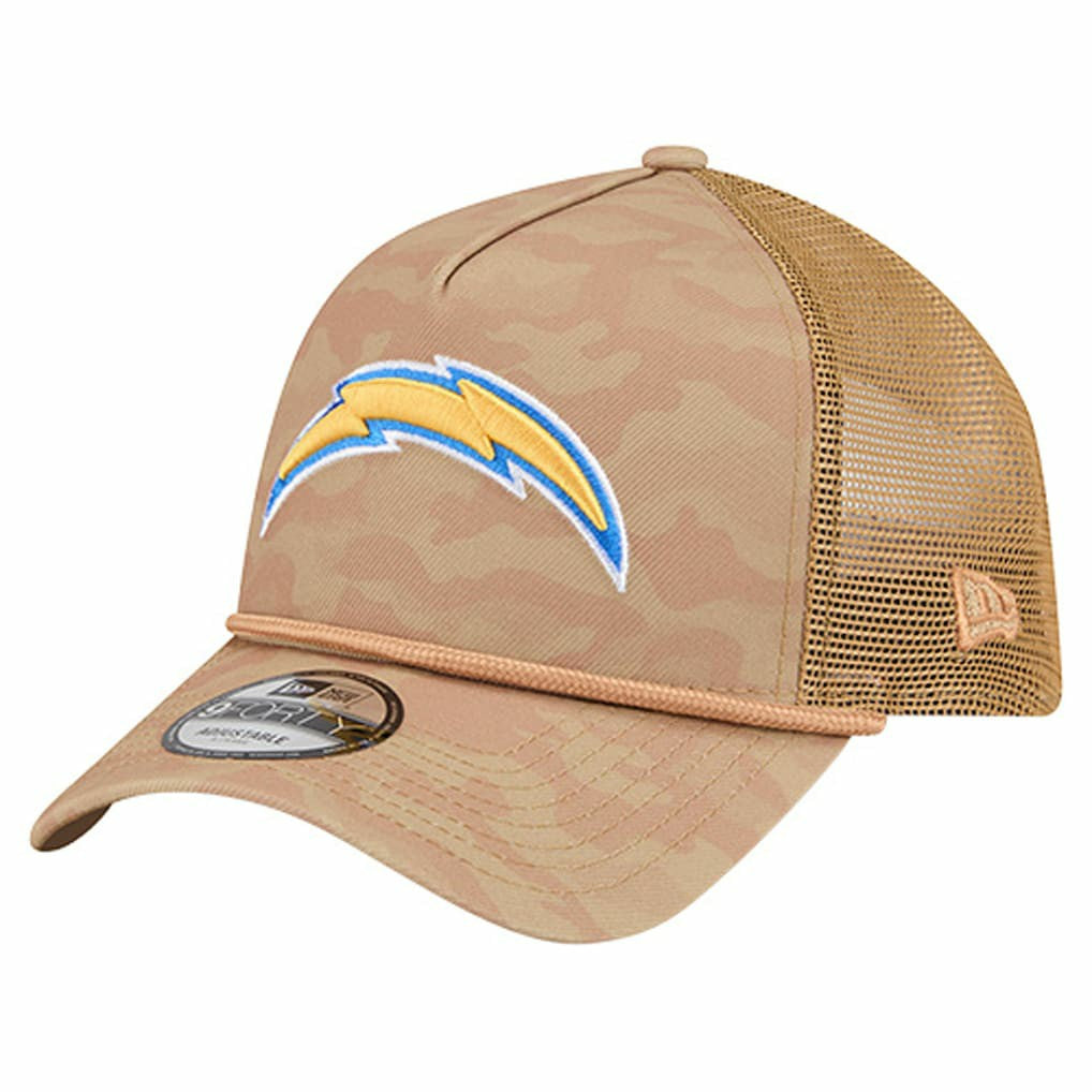 Los Angeles Chargers New Era Wheat Camo 9FORTY Adjustable Hat - Tan sale