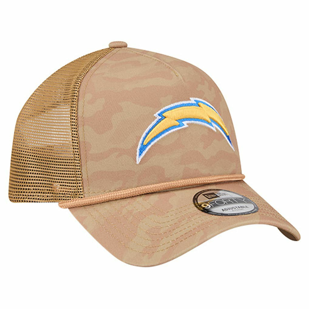 Los Angeles Chargers New Era Wheat Camo 9FORTY Adjustable Hat - Tan sale