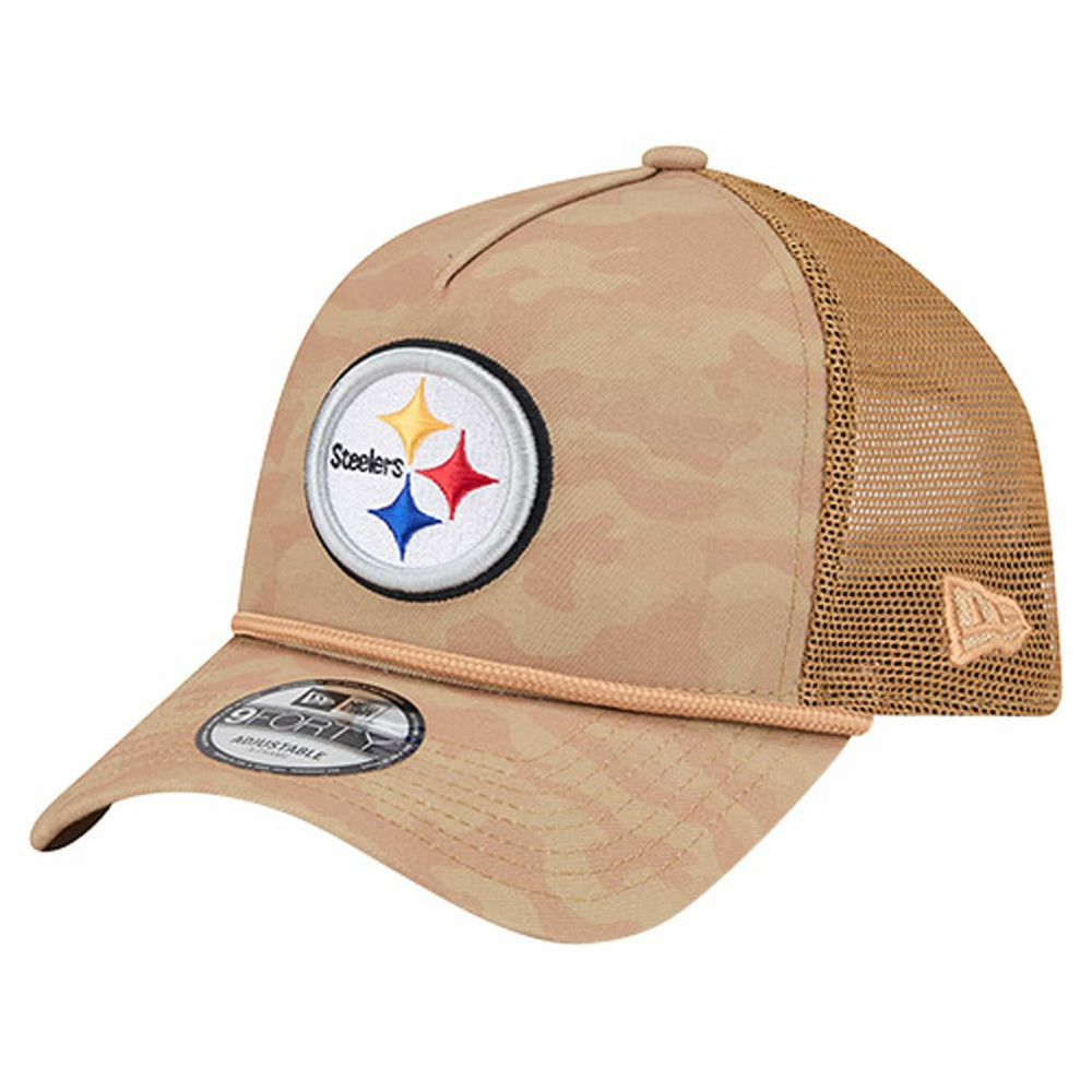 Pittsburgh Steelers New Era Wheat Camo 9FORTY Adjustable Hat - Tan on sale