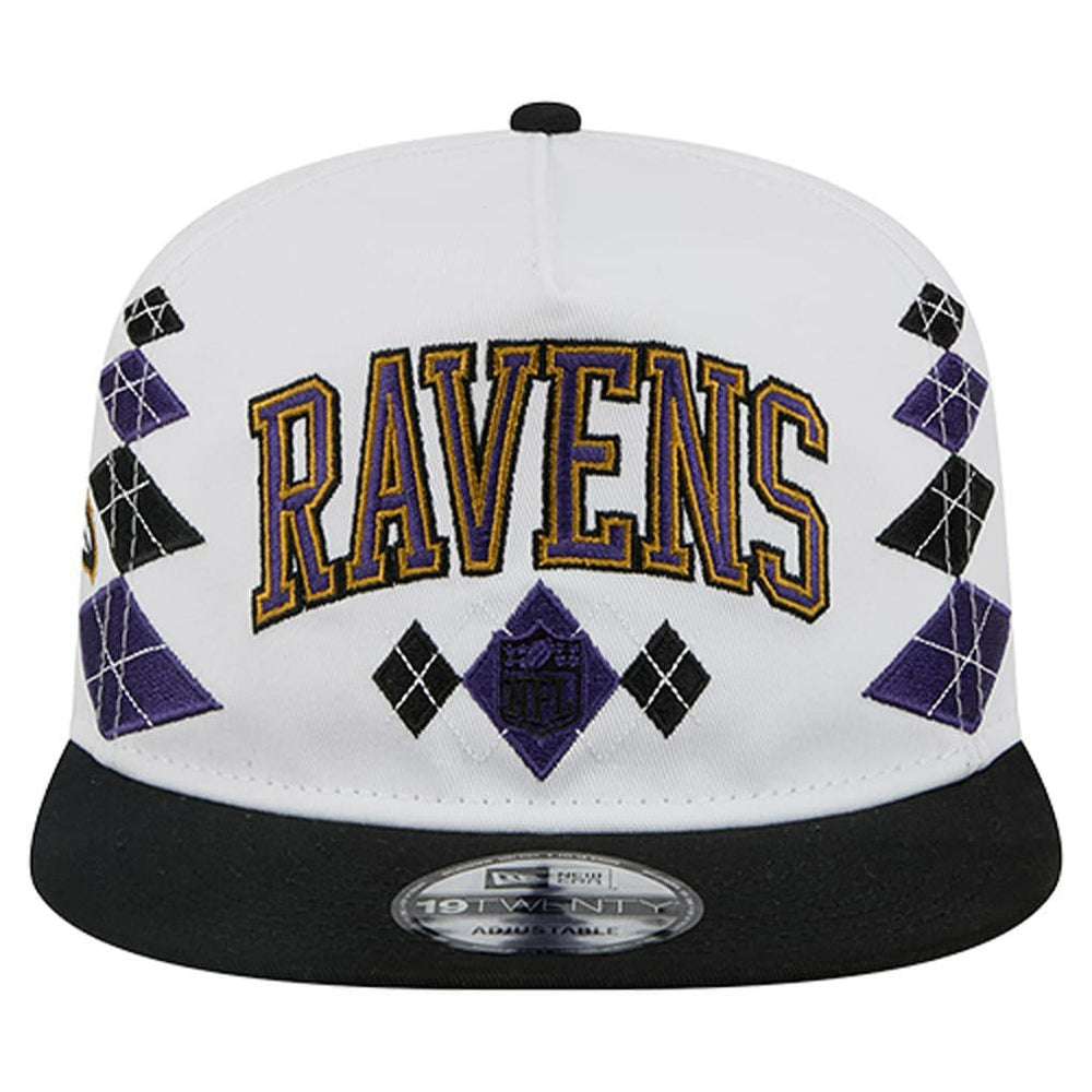 Baltimore Ravens New Era Argyle 19TWENTY Adjustable Hat - White discount