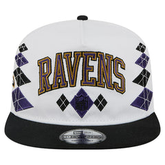 Baltimore Ravens New Era Argyle 19TWENTY Adjustable Hat - White discount