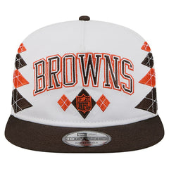 Cleveland Browns New Era Argyle 19TWENTY Adjustable Hat - White sale