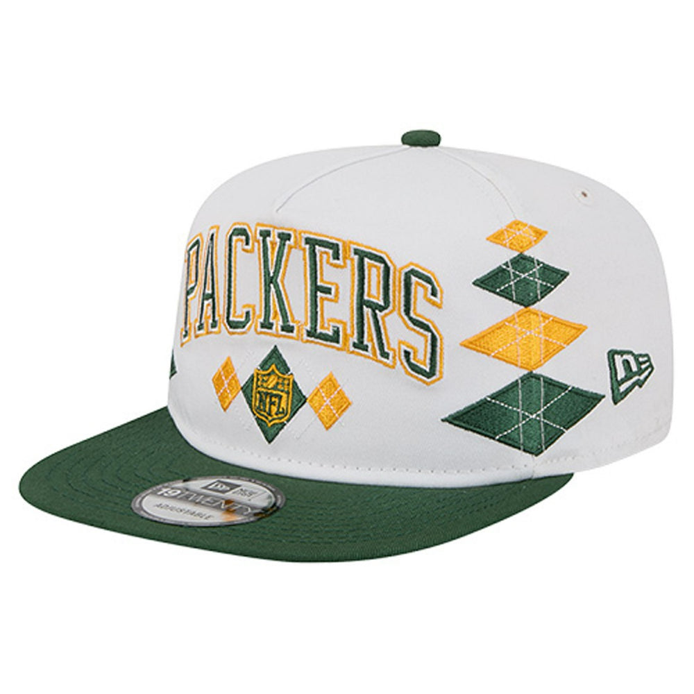 Green Bay Packers New Era Argyle 19TWENTY Adjustable Hat - White discount