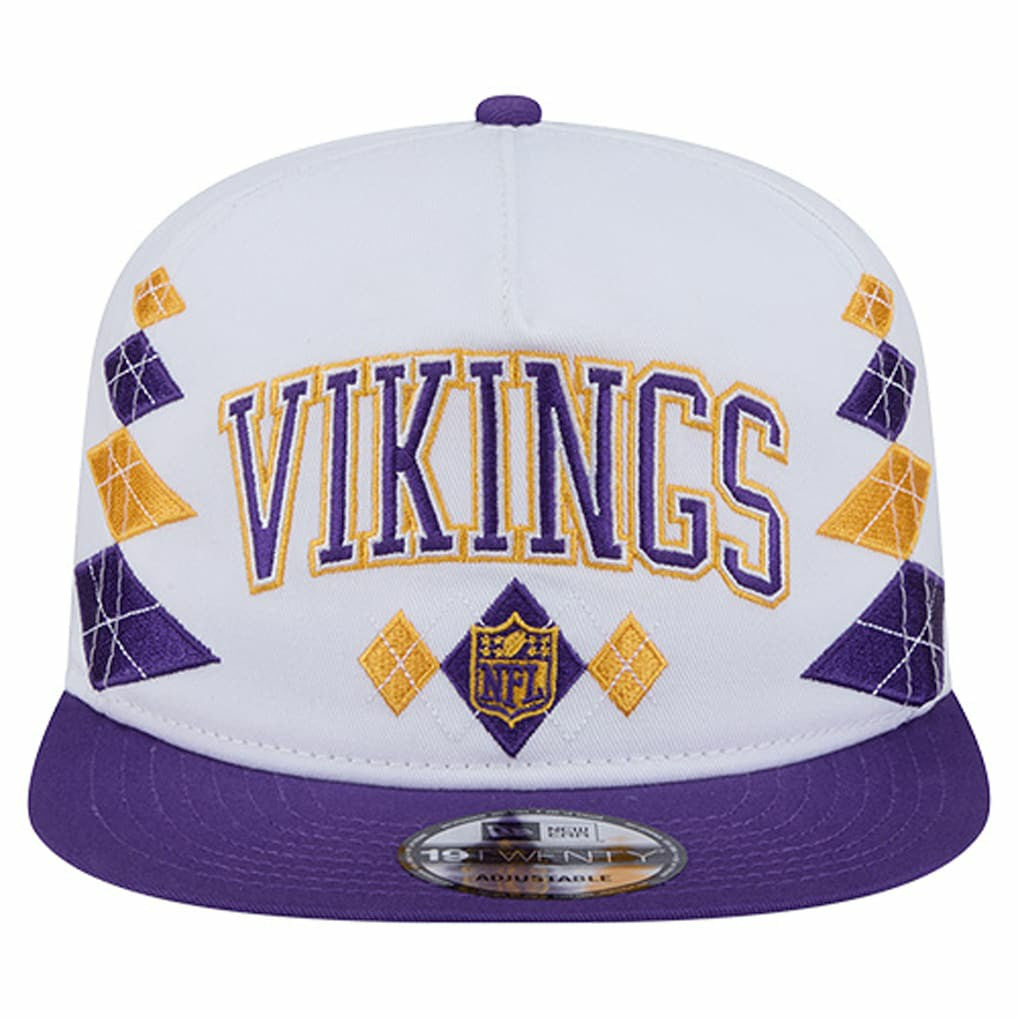 Minnesota Vikings New Era Argyle 19TWENTY Adjustable Hat - White cheap