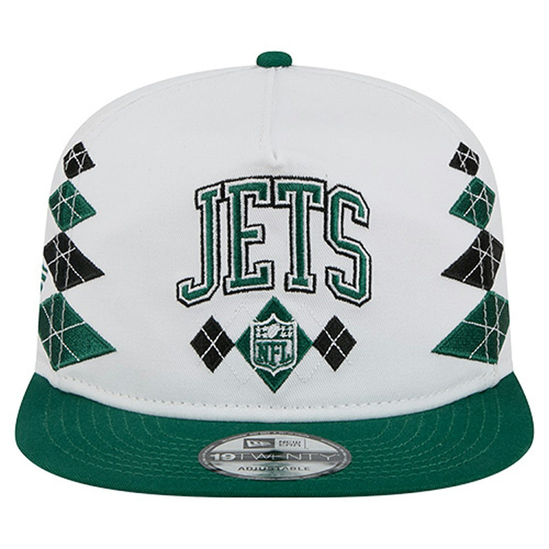 New York Jets New Era Argyle 19TWENTY Adjustable Hat - White discount