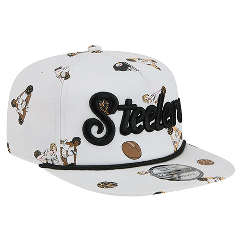 Pittsburgh Steelers New Era Team Cheer 19TWENTY Snapback Hat - White discount