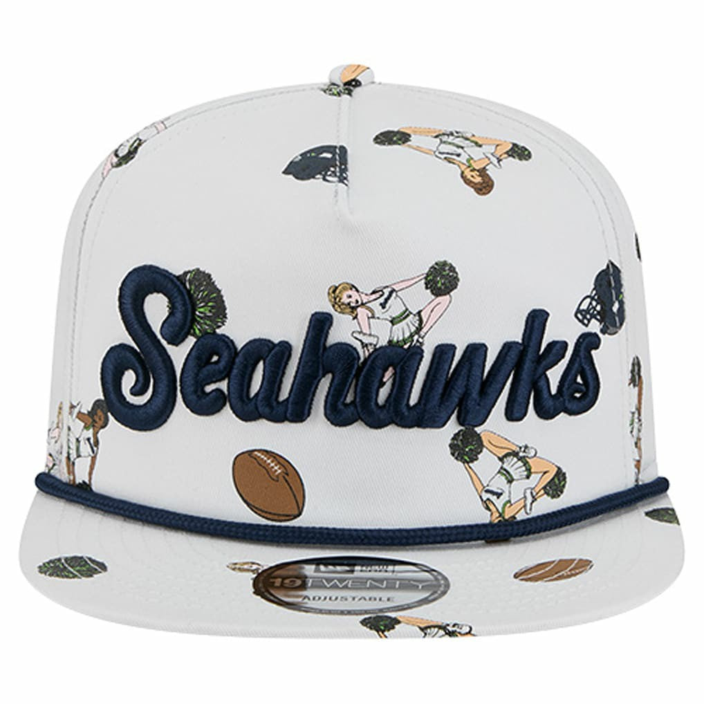 Seattle Seahawks New Era Team Cheer 19TWENTY Snapback Hat - White on sale