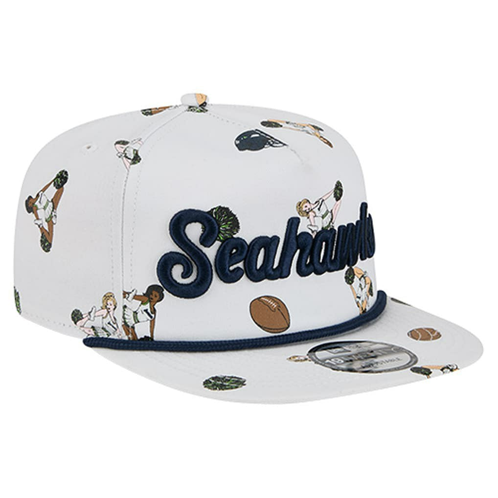Seattle Seahawks New Era Team Cheer 19TWENTY Snapback Hat - White on sale